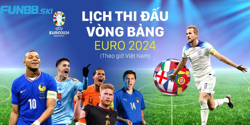 Lịch thi đấu Euro 2024 các vòng tiếp theo 