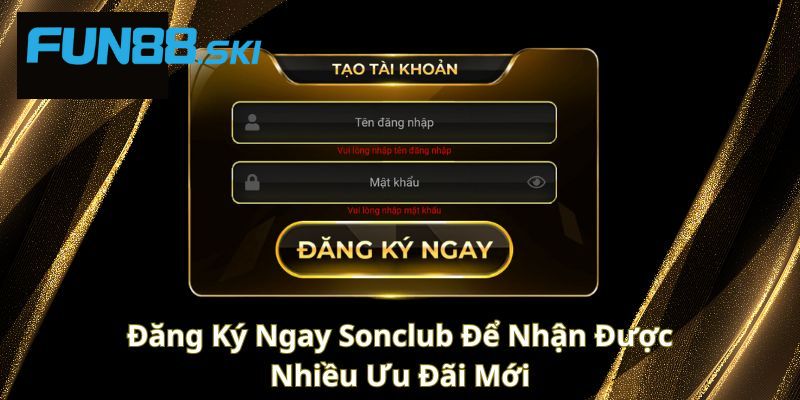 Hướng dẫn tạo tài khoản mới tại Sonclub cho tân thủ